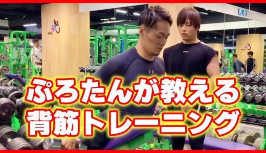 ぷろたんが飯田将成に教える背筋トレーニング